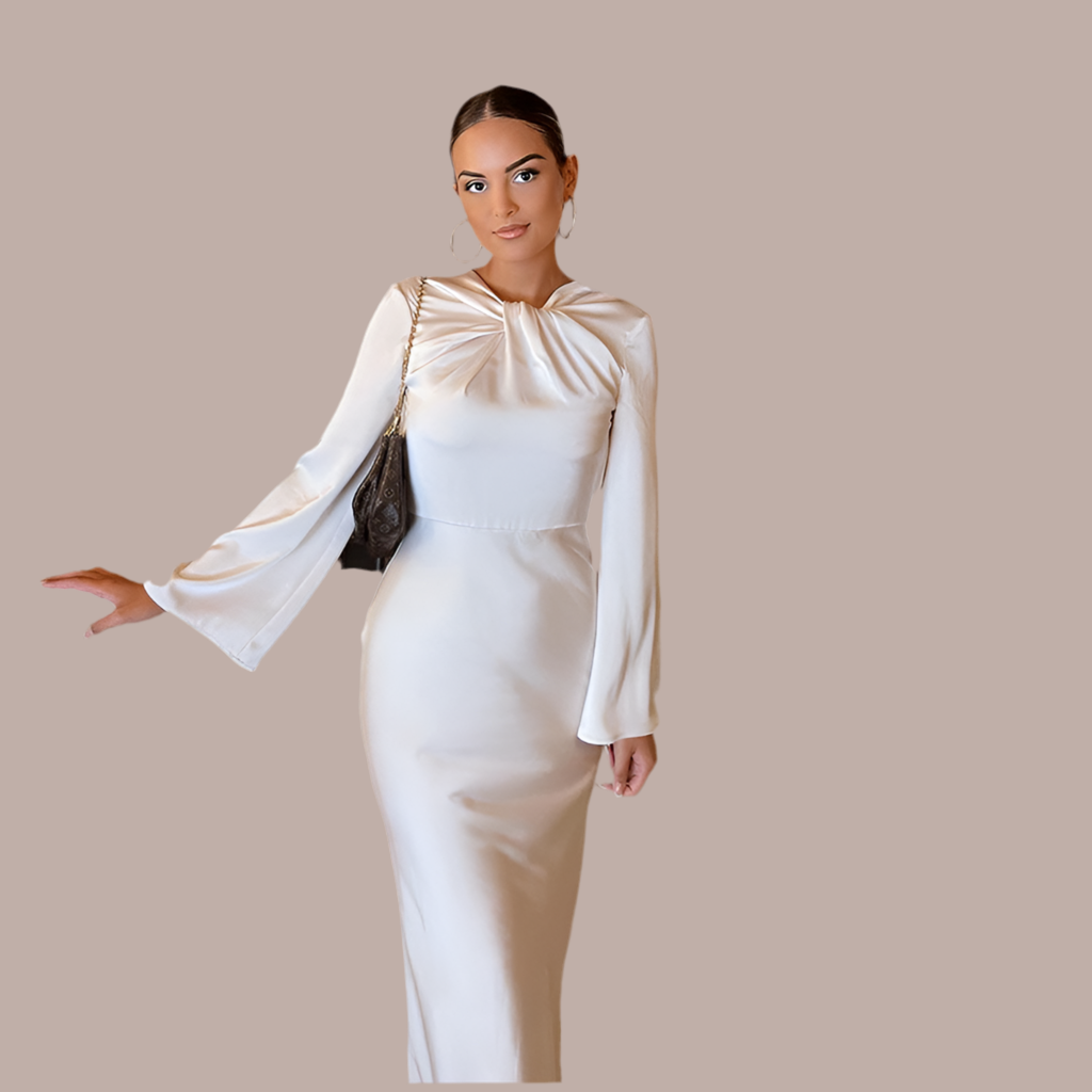 Solienne Long Sleeve Maxi Dress Lune Blanche
