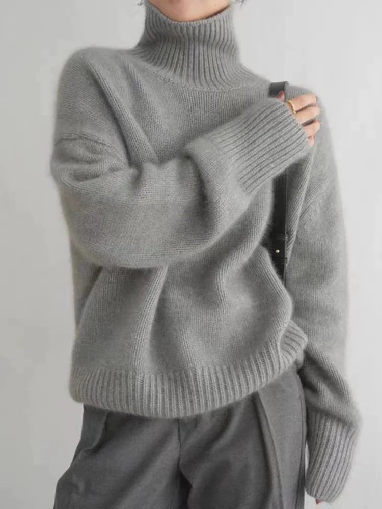 Luciana Collar Cashmere Knit