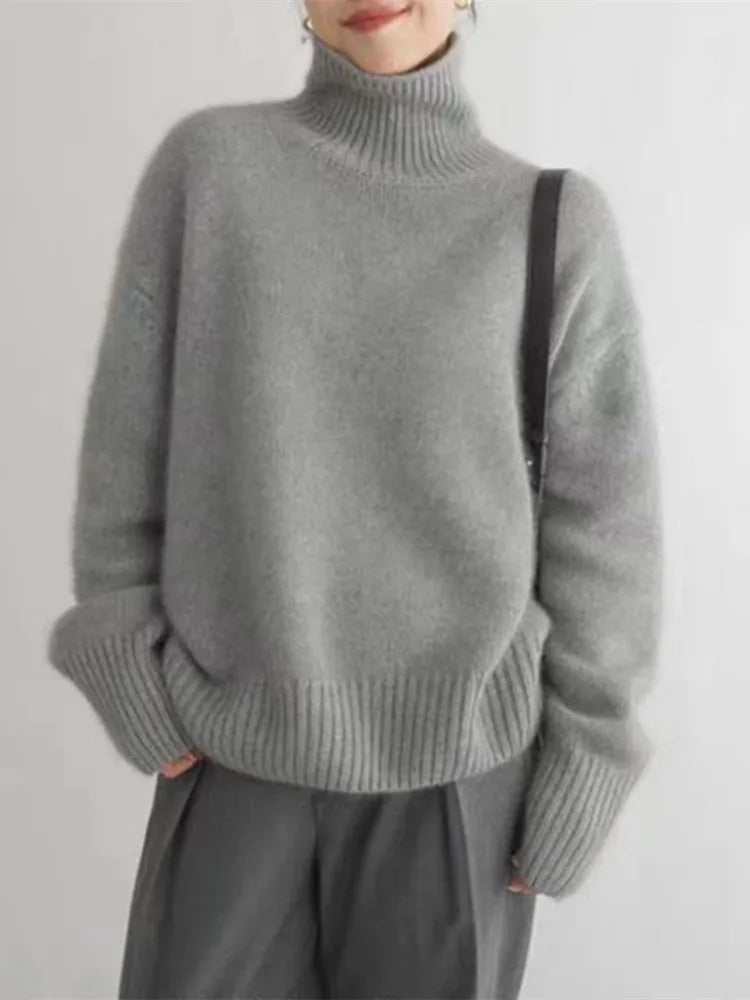 Luciana Collar Cashmere Knit