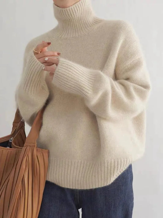 Luciana Collar Cashmere Knit