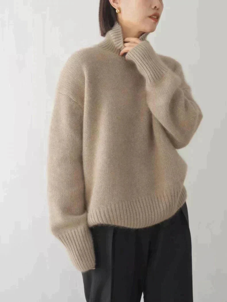 Luciana Collar Cashmere Knit