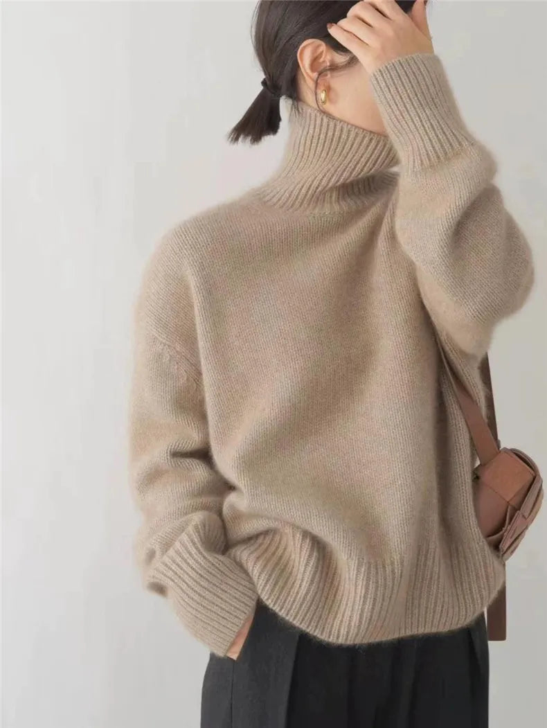 Luciana Collar Cashmere Knit