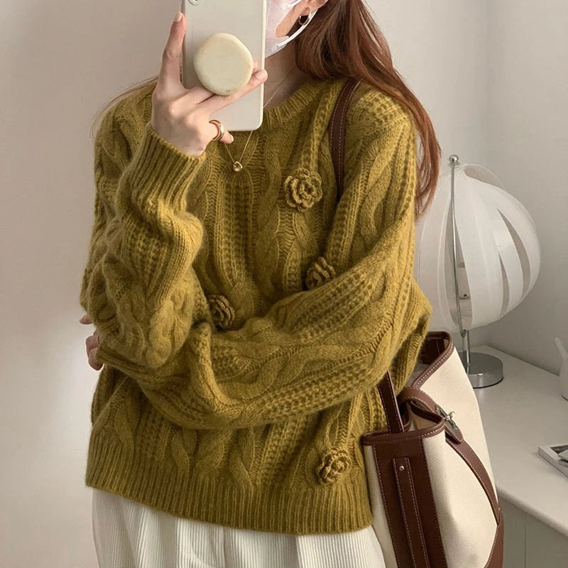 Lavinia™ Embroidered Knitted Sweater f Lune Blanche