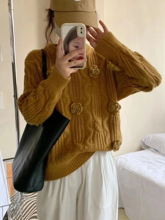 Lavinia™ Embroidered Knitted Sweater f Lune Blanche