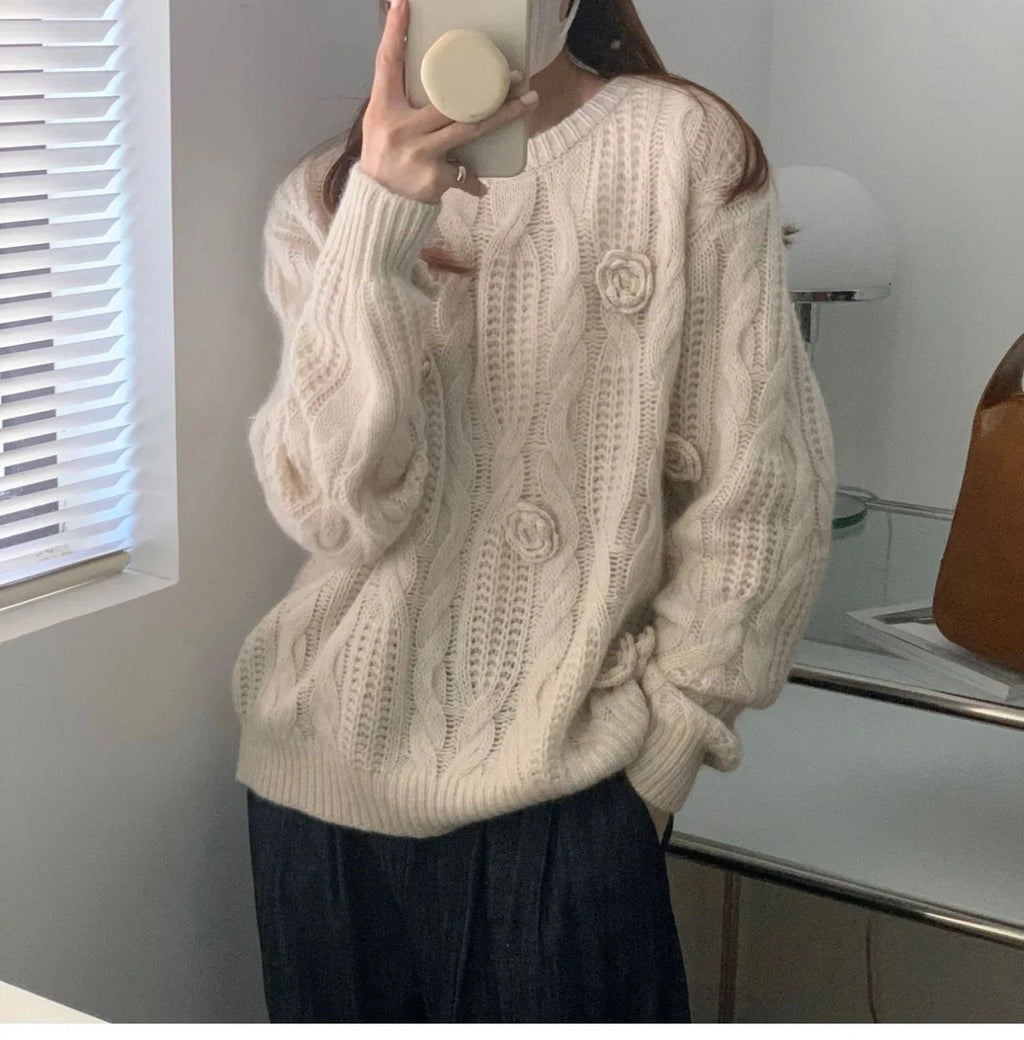 Lavinia™ Embroidered Knitted Sweater f Lune Blanche