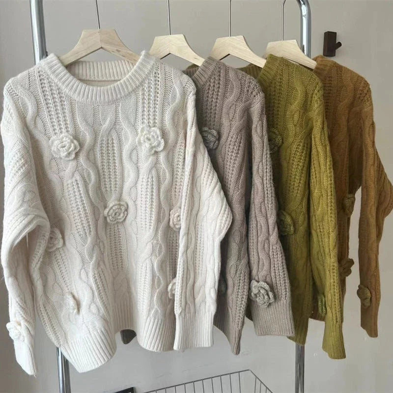 Lavinia™ Embroidered Knitted Sweater f Lune Blanche