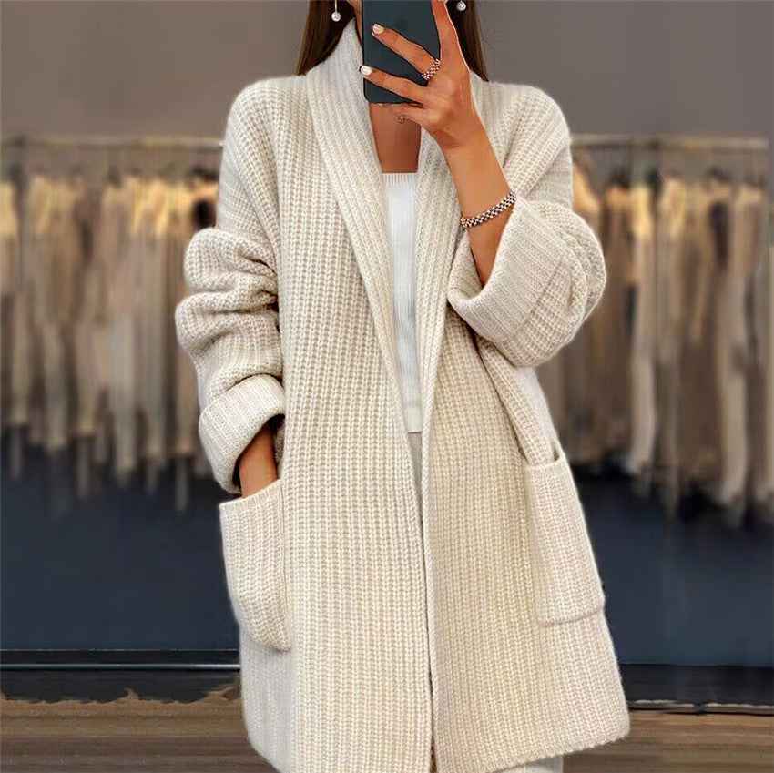 Lune Blancha Longcut Strickjacke in lockerer Passform Lune Blanche