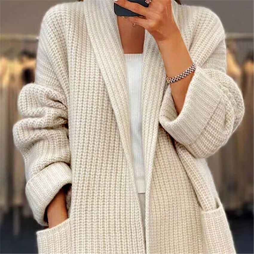 Lune Blancha Longcut Strickjacke in lockerer Passform Lune Blanche
