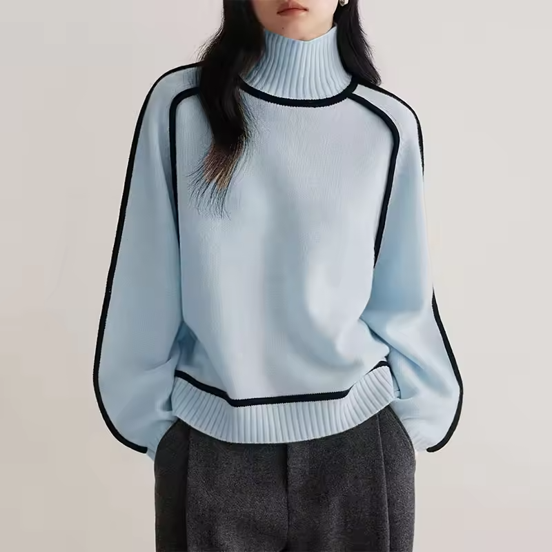Aurelia™ Knitted Turtleneck Sweater Lune Blanche