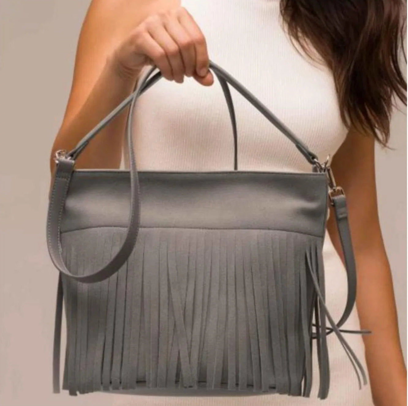 Woman-Lady-Designer-Tote-Shoulder-Lxury-Fashion-PU-Leather-Handbag-with-Tassels