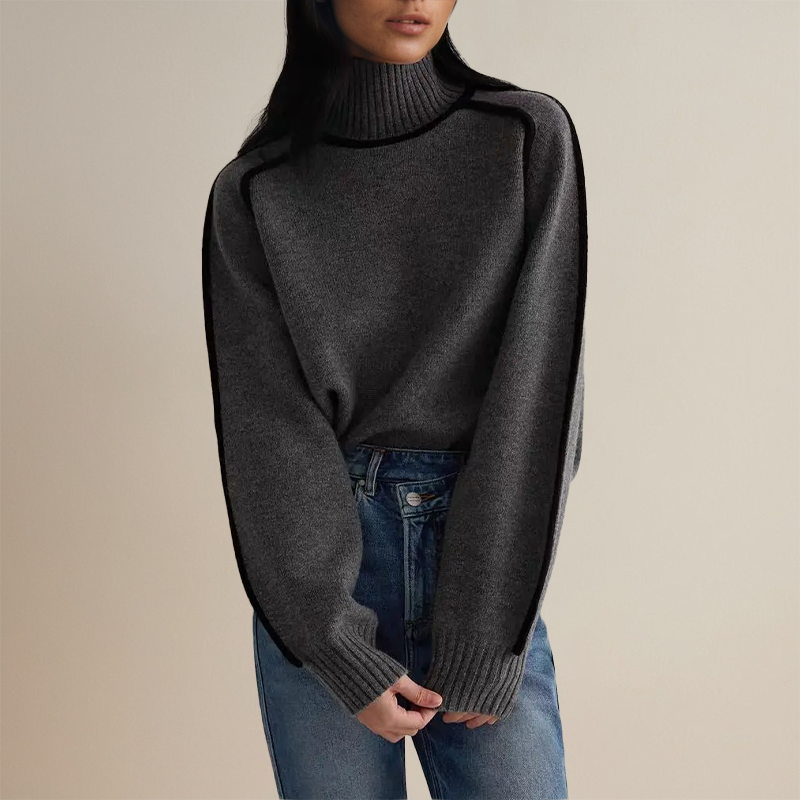 Aurelia™ Knitted Turtleneck Sweater Lune Blanche