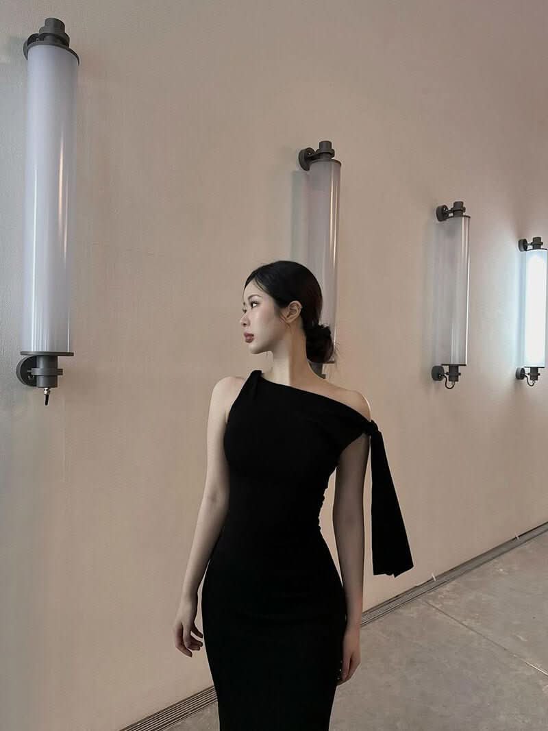 Noéla One-Shoulder Dress Lune Blanche